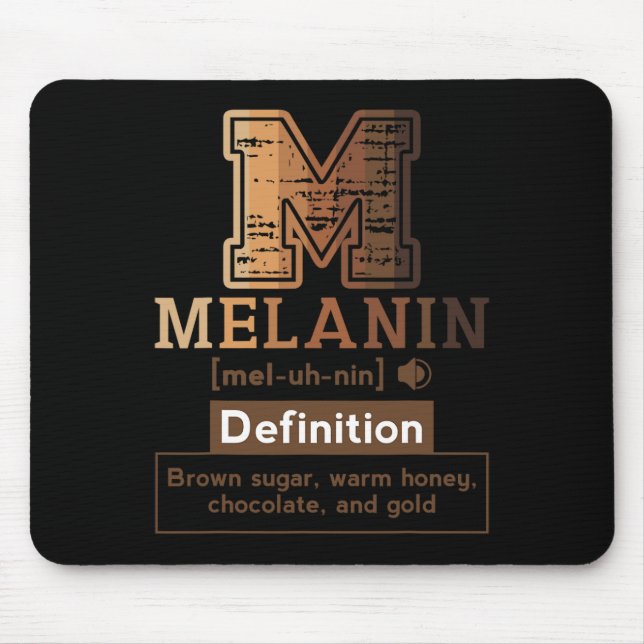 Melanin Definition Brown Melanin Sugar Black Queen Mouse Pad (Front)