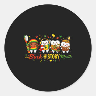 Melanin Dentist Juneteenth Dental Funny Classic Round Sticker