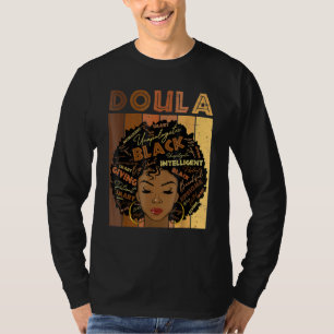 Melanin Doula Afro Hair Black History Month T-Shirt