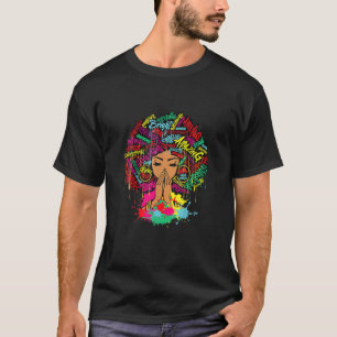 Melanin Drip Art Paint Black Women Brown Skin Girl T-Shirt