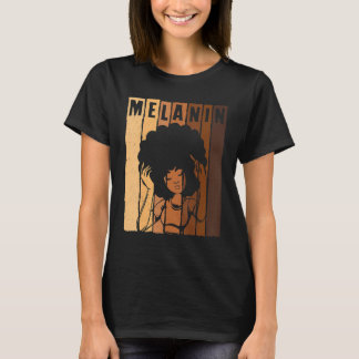 Melanin Every Shade Slays Black History Month Afri T-Shirt