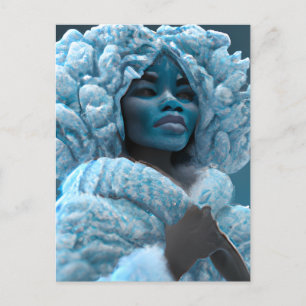 Melanin Freezing Cold Frozen Black Princess Postcard