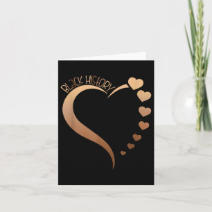 Melanin Heart Black History Month Proud Black Afri Card