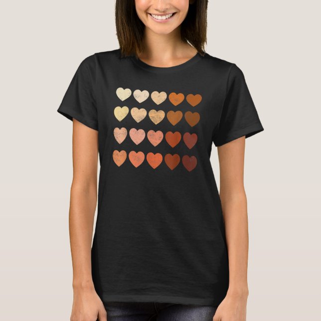 Melanin Heart Black History Pride For Women Men Bo T-Shirt (Front)