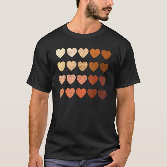 Melanin Heart Black History Pride For Women Men Bo T-Shirt (Front)