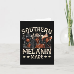 Melanin Made Juneteenth Southern Black Cowgirl Bla Card