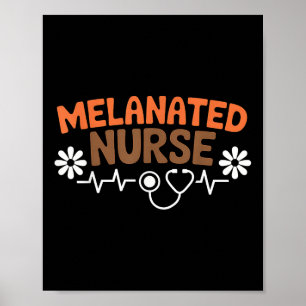 Melanin Nurse Appreciation Black History Month Reg Poster