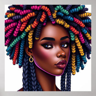 Melanin Poppin Black Girl Magic Sista African Sis Poster