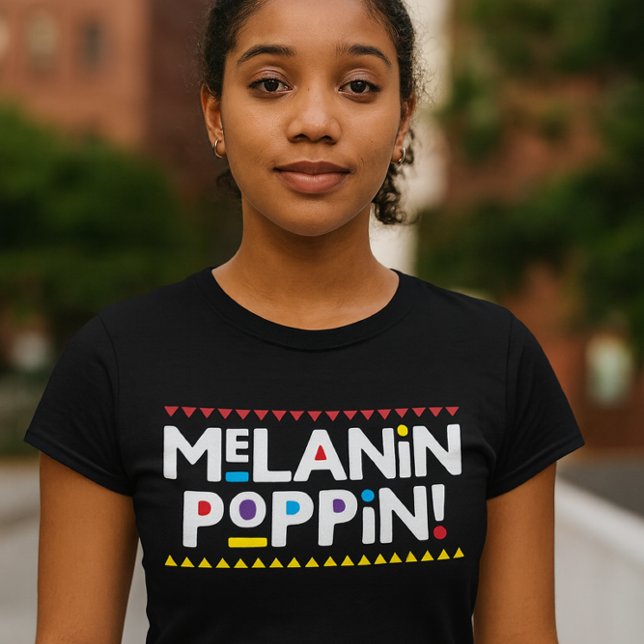 Melanin Poppin Tri-Blend Shirt (Melanin Poppin! Black History T-Shirt)