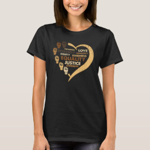 Melanin Power Fist Heart Black History Month BLM A T-Shirt
