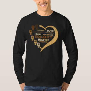 Melanin Power Fist Heart Black History Month BLM A T-Shirt