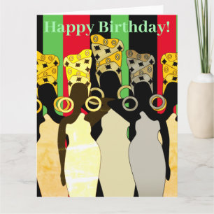 Melanin Queen African American Birthday Card