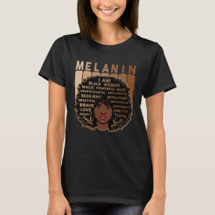 Melanin Queen African American Strong Black Natura T-Shirt