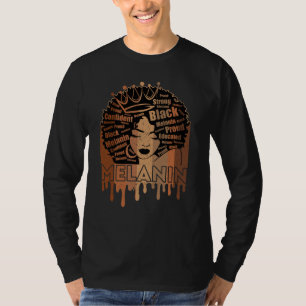 Melanin Queen African American Strong Black Natura T-Shirt