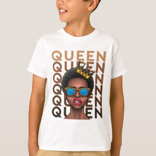 Melanin Queen Proud African American Black History T-Shirt