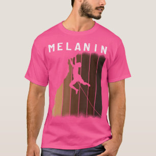 Melanin Shades Black Pride Men Mountain Rock Climb T-Shirt