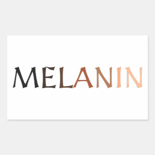 MELANIN Shades of Black Rectangular Sticker