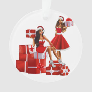 Melanin Sista Black Girl Magic Brown Skin Girls Ornament