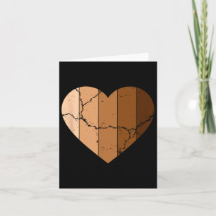Melanin Skin Tone Heart Black History Month Card