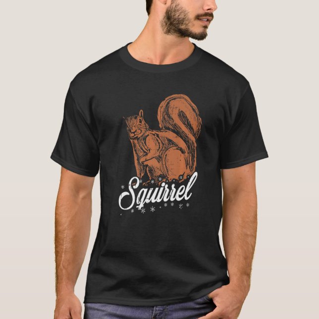 Melanin Squirrel Black History Month BLM Animals W T-Shirt (Front)
