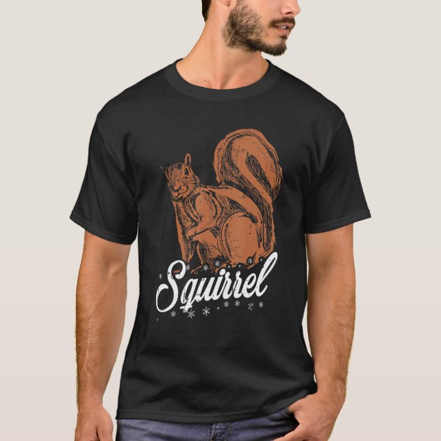 Melanin Squirrel Black History Month BLM Animals W T-Shirt (Front)