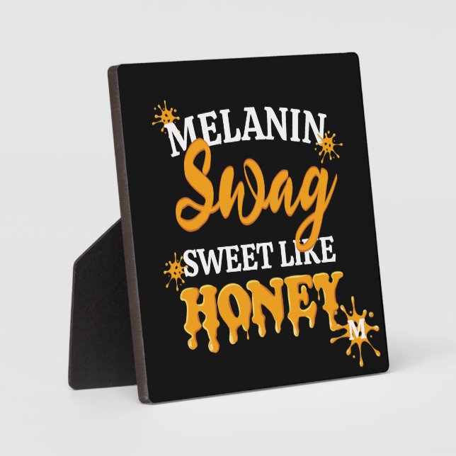 MELANIN Sweet Like Honey SWAG Monogram Plaque (Front)