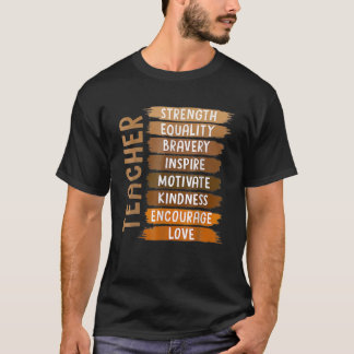 Melanin Teacher Black History Month African Black T-Shirt