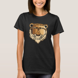 Melanin Tiger Sunglasses Black History Month Cool T-Shirt