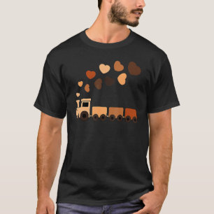 Melanin Train Hearts Black History Frican Pride Bo T-Shirt