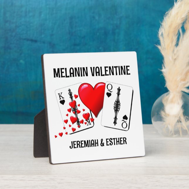 Melanin Valentine BLACK QUEEN KING  Plaque (Creator Uploaded)