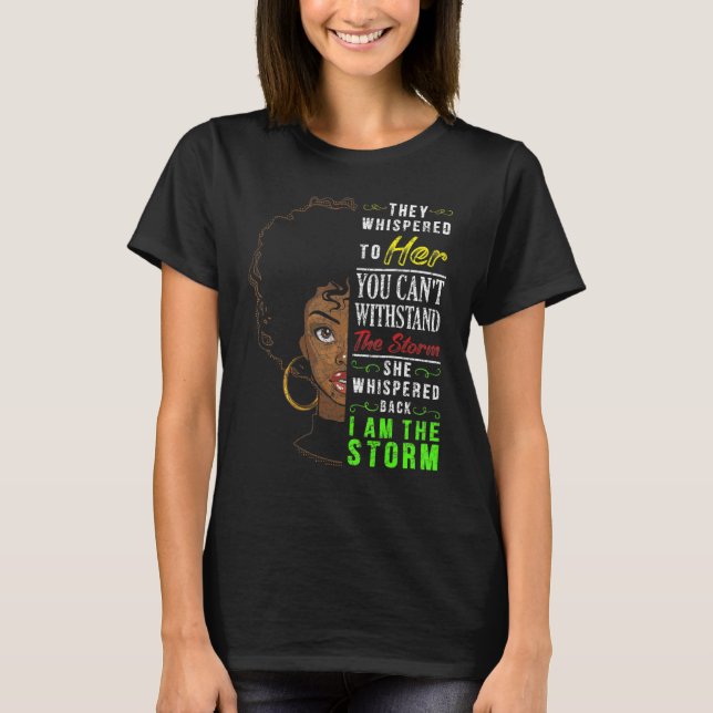 Melanin Women African American Pride Black History T-Shirt (Front)