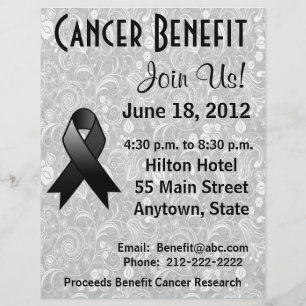 Melanoma Awareness Benefit Grey Floral Flyer