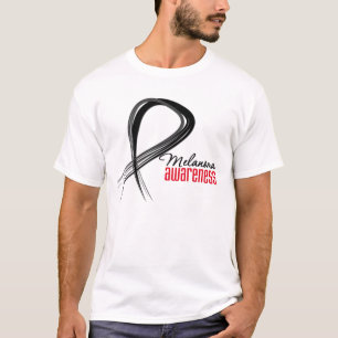 Melanoma Awareness Grunge Ribbon T-Shirt