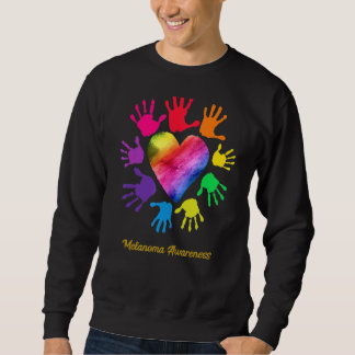 Melanoma Awareness Hands Melanoma Sweatshirt