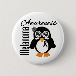 Melanoma Awareness Penguin 6 Cm Round Badge