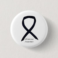 Melanoma Awareness Ribbon Angel Custom Pin