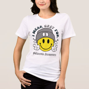 Melanoma Awareness Ribbon Support Gifts Tri-Blend Shirt