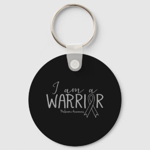 Melanoma Awareness Skin Cancer I Am A Warrior Key Ring