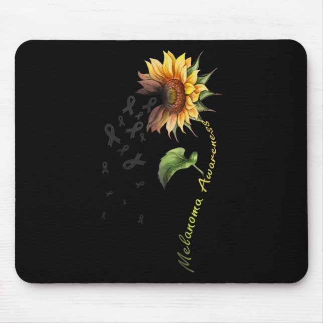 Melanoma Awareness Sunflower Shirt  Mouse Pad (Front)
