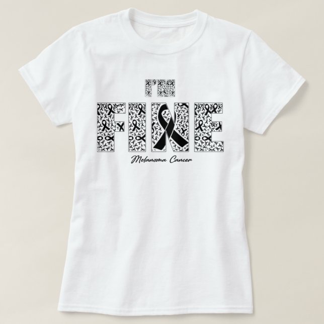Melanoma Cancer Awareness Fine Ribbons - In This F T-Shirt (Design Front)