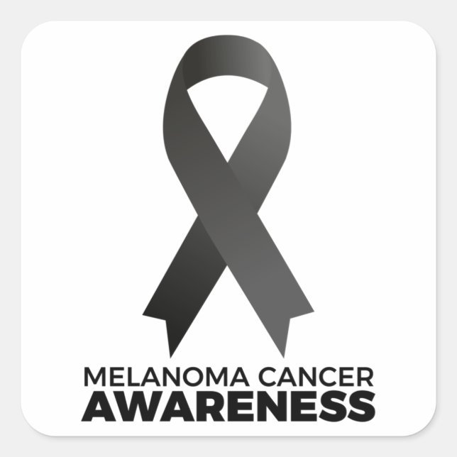 Melanoma Cancer Awareness Square Sticker (Front)