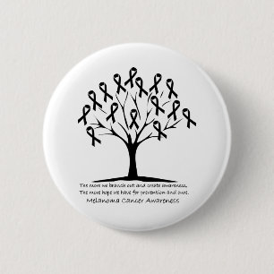 melanoma cancer awareness tree 6 cm round badge