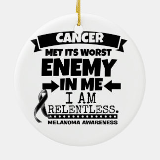 Melanoma Cancer Met Its Worst Enemy in Me Ceramic Tree Decoration