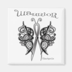 Melanoma Cancer Warrior Celtic Butterfly Magnet