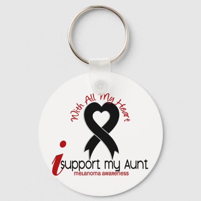 Melanoma I Support My Aunt Key Ring (Front)