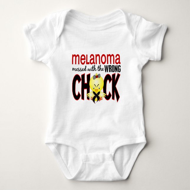 Melanoma Messed With The Wrong Chick T-Shirt (Front)