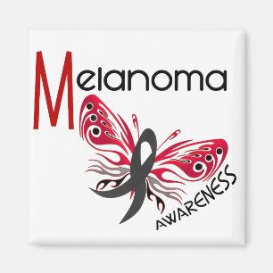 Melanoma / Skin Cancer BUTTERFLY 3.1 Magnet