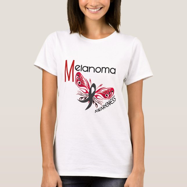 Melanoma / Skin Cancer BUTTERFLY 3.1 T-Shirt (Front)