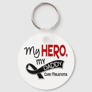 Melanoma Skin Cancer MY HERO MY DADDY 42 Key Ring