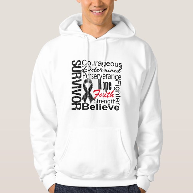 Melanoma Survivor Collage Hoodie (Front)